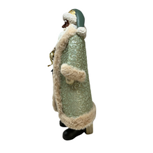 Load image into Gallery viewer, Santa with Green Fur Coat and Lantern
