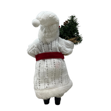 Load image into Gallery viewer, Silver Beard Santa with White Coat and Christmas Tree
