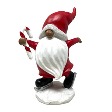 Load image into Gallery viewer, Ice Skating Gnome with Candy Cane
