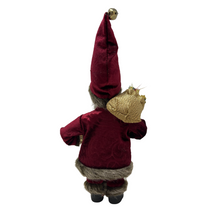 Load image into Gallery viewer, Red/Gold Velvet Santa
