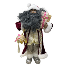 Load image into Gallery viewer, Ruby Red Coat Santa with Big Beard
