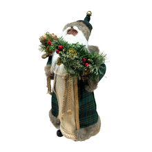 Load image into Gallery viewer, Green Plaid Coat Santa
