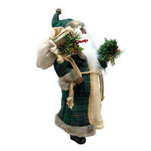 Load image into Gallery viewer, Green Plaid Coat Santa
