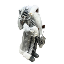 Load image into Gallery viewer, Silver/White Santa with Silver Bird Box
