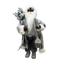 Load image into Gallery viewer, Silver/White Santa with Silver Bird Box
