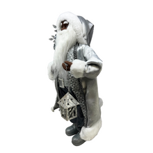 Load image into Gallery viewer, Silver/White Santa with Silver Bird Box
