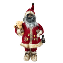 Load image into Gallery viewer, Red Fur Coat Santa with Lantern
