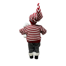 Load image into Gallery viewer, Candy Stripe Santa with Teddy Bear
