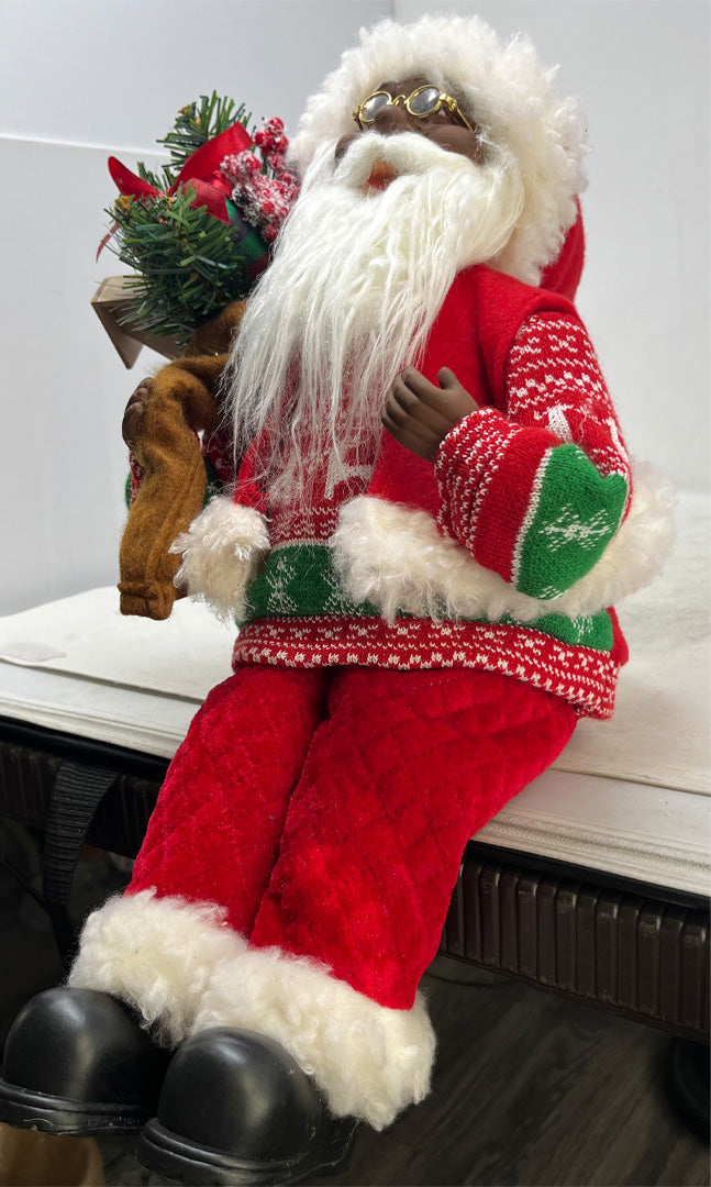 Santa Sitting on Shelf-Santa Sits on Shelf